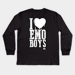 I love EMO Boys Kids Long Sleeve T-Shirt